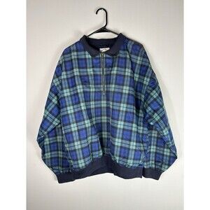 Cutter & Buck Vtg Plaid Pullover Windbreaker